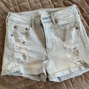 American Eagle high rise denim shorts